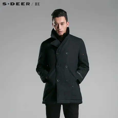 sdeerhe圣迪奥男装假两件双排扣做旧棉衣H13472362图片