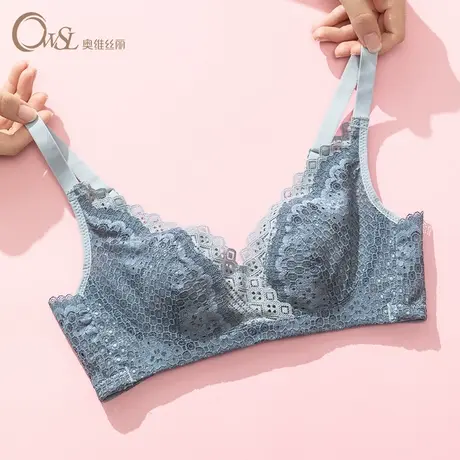 内衣女大胸显小超薄无钢圈文胸防凸点水晶杯薄款内衣女奥维丝丽图片