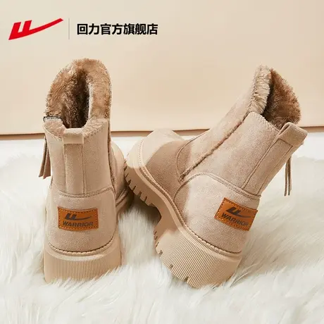 回力官方旗舰店雪地靴女款2023新款东北棉鞋女冬加绒加厚中筒靴女商品大图