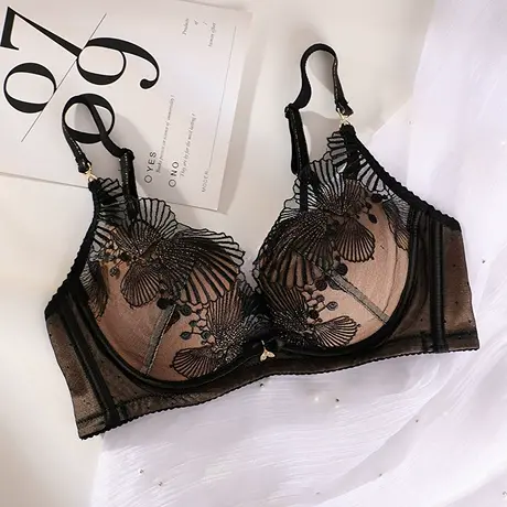 奥维丝丽内衣女小胸聚拢显胸大软钢圈中厚杯调整型收副乳女士文胸图片