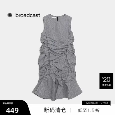 【播奥莱】播不规则设计感连衣裙商场同款2024夏季新款无袖短裙图片