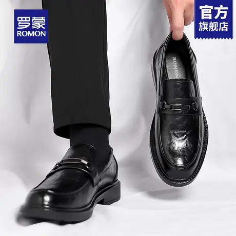 罗蒙乐福鞋2025新款秋季商务正装公务一脚蹬男鞋男士懒人套脚鞋RM图片