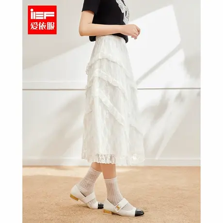 IEF/爱依服【微胖】大码女装2025夏季新款法式甜美淑女百搭单裙图片
