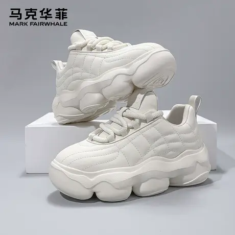 马克华菲老爹鞋男夏季厚底男鞋百搭面包鞋男款休闲小白鞋男运动鞋图片