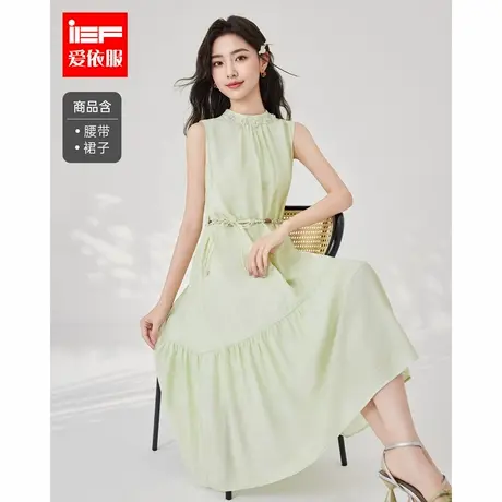 IEF/爱依服裙子2025夏季新款法式温柔小女人度假风显瘦背心长裙图片