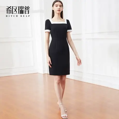 希区瑞普高端气质连衣裙女年新款夏季法式复古赫本职业修身裙收腰图片