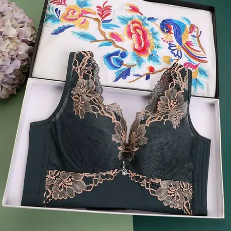美容院调整型内衣收副乳防下垂大码文胸大胸显小胸全罩杯薄款胸罩商品大图