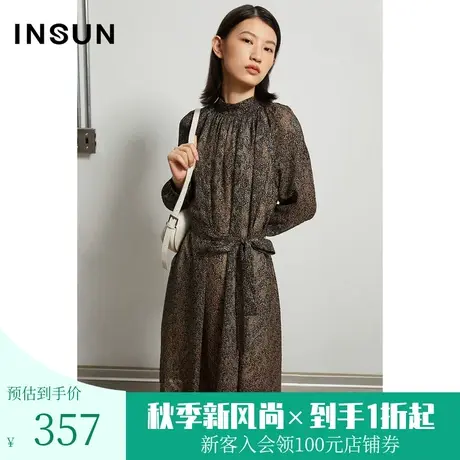 恩裳冬季收腰个性时尚设计感小众轻商务中长裙连衣裙女士图片