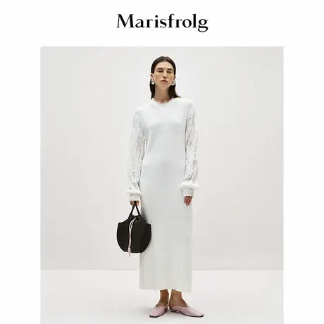 【艺术家灵感】Marisfrolg玛丝菲尔2025春新款肌理感H型拼接长裙图片