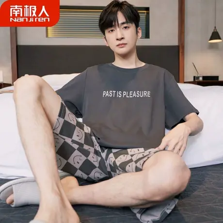 男士睡衣男款夏季纯棉夏天男式青少年短袖韩版家居服夏款2023新款商品大图