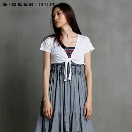 sdeer圣迪奥专柜正品女装简短休闲百搭坎肩4281631商品大图