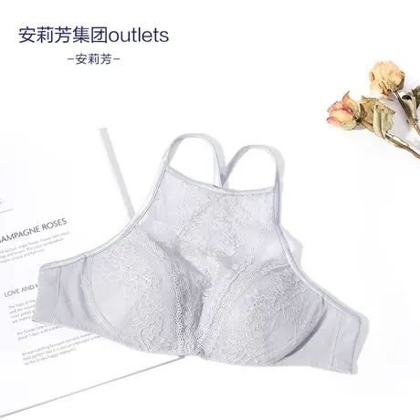 【柔心杯】安莉芳Outlets蕾丝肚兜式性感美背内衣抹胸无钢圈文胸图片