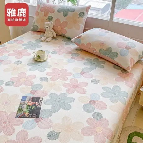 雅鹿床单单件纯棉100全棉2025新款单人榻榻米被单三件套四季通用4图片