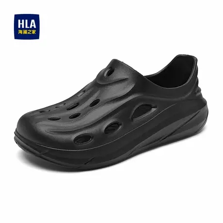 HLA/海澜之家男鞋新款夏季透气舒适洞洞鞋休闲户外套脚包头凉鞋男图片