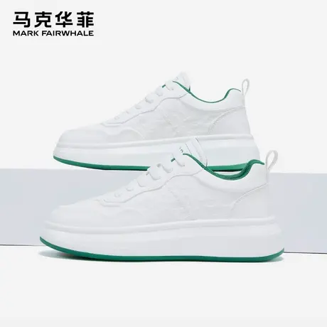 马克华菲板鞋男夏季厚底透气小白鞋休闲百搭鞋子2025新款增高男鞋图片