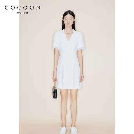 COCOON商场同款连衣裙2023秋季新款女时尚拼接裙子23204BF022628图片