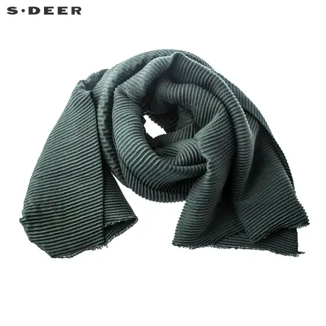 sdeer 圣迪奥肌理感毛边装饰围巾S17483717商品大图