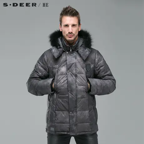 【惠】sdeerhe圣迪奥男装休闲立领羽绒服H13472451图片