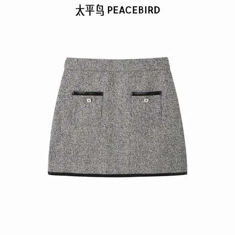 太平鸟女装年秋冬新款小香风短A裙A1GEE4112图片