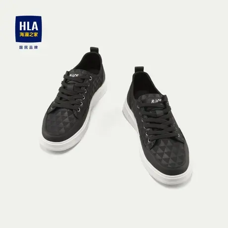 HLA/海澜之家舒适休闲鞋2024新款圆头耐穿系带时尚舒适男鞋图片