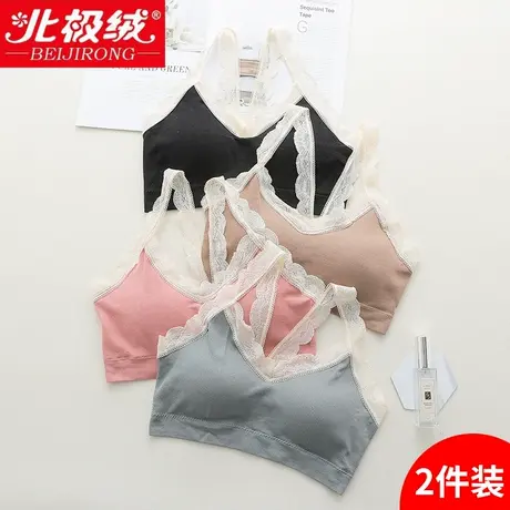 内衣女小熊蕾丝聚拢小背心式抹胸裹胸美背学生网红爆款吊带文胸图片