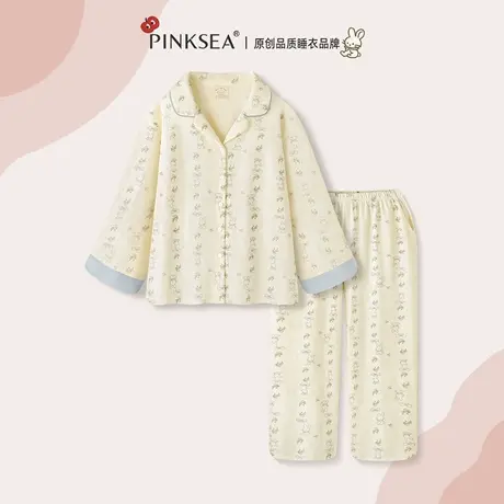 睡衣女款秋春长袖A类纯棉碎花家居服秋季新款甜美少女长裤家居服图片