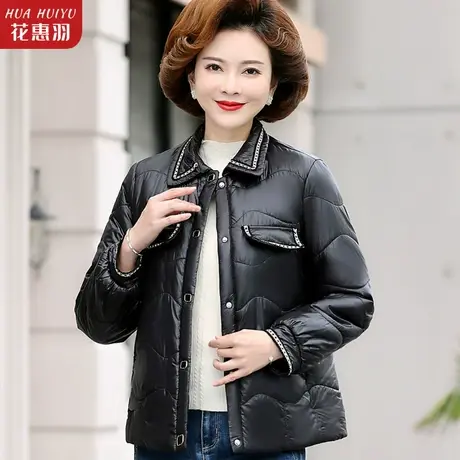 妈妈冬装棉服外套短款时尚版中年女装冬款小香风秋冬棉袄轻薄洋气商品大图
