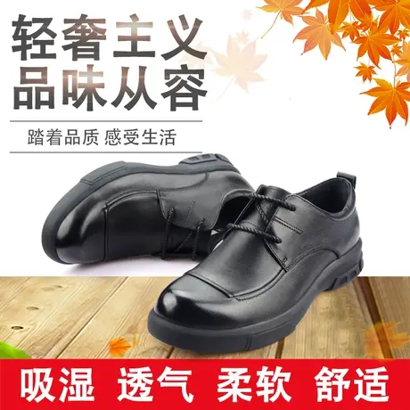 Camel/骆驼2021秋季新款时尚日常商务休闲圆头系带男鞋A203075026图片