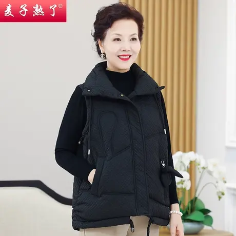 妈妈秋装2022新款羽绒棉马甲洋气秋季马甲上衣服奶奶中老年人女装商品大图