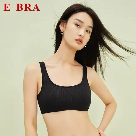 LER9安莉芳旗下E-BRA光面薄款背心围内衣女士美背无钢圈文胸图片