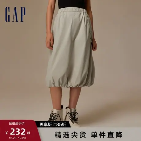 Gap女装早春户外工装风高腰A字半身裙城市机能风廓形休闲裙819785图片