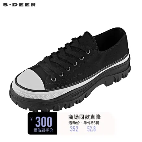 sdeer圣迪奥时尚个性拼接帆布鞋S20383979图片
