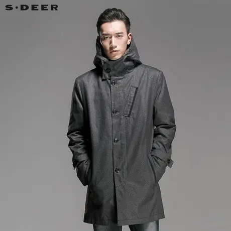 sdeerhe圣迪奥男装冬装加厚保暖连帽棉外套H14471975图片