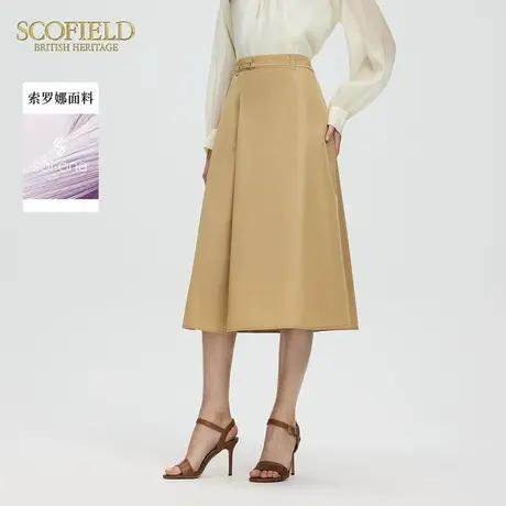 【索罗娜】Scofield女装复古优雅伞摆A字半身裙2025夏季新品图片