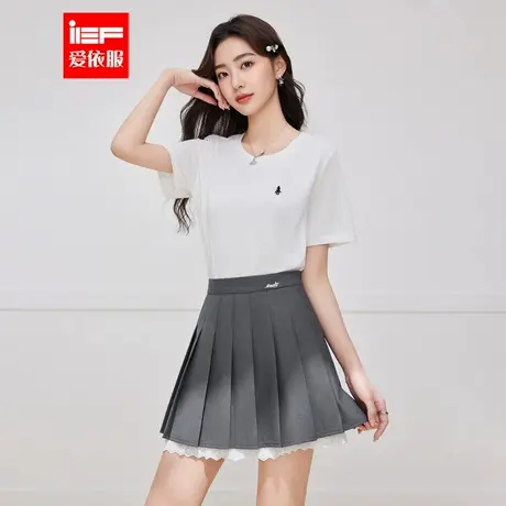 IEF/爱依服半身裙2025夏季新款韩版甜美减龄学院风通勤百搭摆裙图片