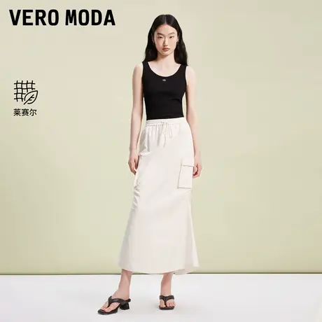 Vero Moda奥莱半身裙夏季新款休闲百搭街头风时尚松紧工装裙流行图片