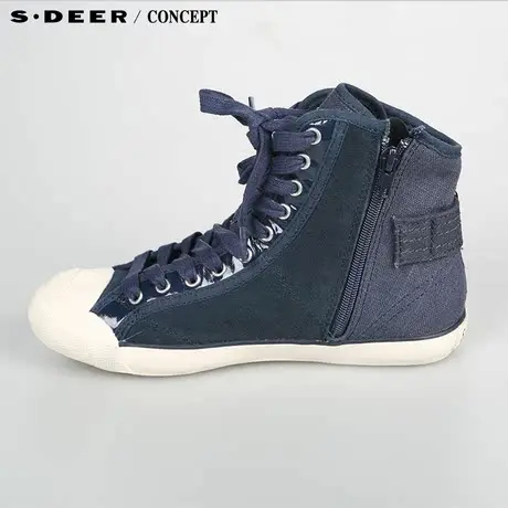 sdeer圣迪奥专柜正品鞋子毛皮拼接休闲女鞋S14383956图片
