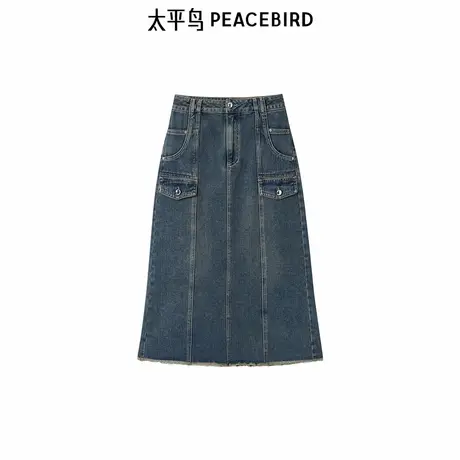 太平鸟女装年秋冬新款工装牛仔裙A3HFE4183图片