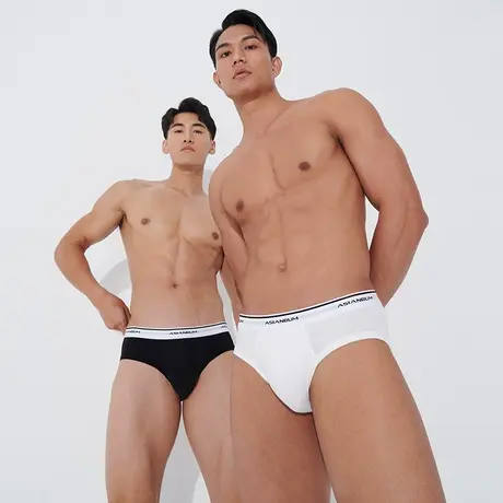 【拍3条109】Asianbum男士冰丝感U凸透气三角裤运动大码中腰x内裤图片
