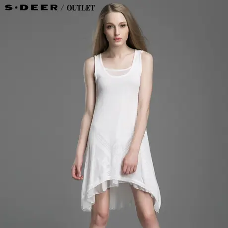 s.deer【上新】圣迪奥专柜正品女清新纯白连衣裙两件4281280图片