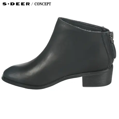 【新品】sdeer圣迪奥专柜正品女装时尚复古牛皮女鞋5183967图片
