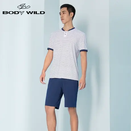 BODYWILD短裤男款纯棉裤子睡裤居家家居休闲外穿ZBN42SG1A商品大图