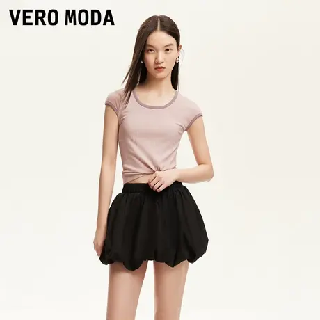 Vero Moda奥莱半身裙2025夏季新款高腰带衬裤纯色花苞裙时尚高级图片
