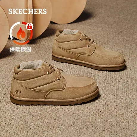 Skechers斯凯奇男鞋冬季绑带雪地靴加绒中帮休闲鞋短靴冬靴图片