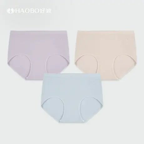 【79元3条】女士莫代尔内裤裆里抑菌聚乳酸高腰大码三角裤HKW2420图片