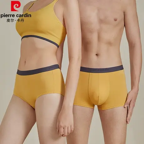 皮尔卡丹情侣内裤平角裤四角裤男三角裤女抗菌裆中腰性感弹力夏薄图片