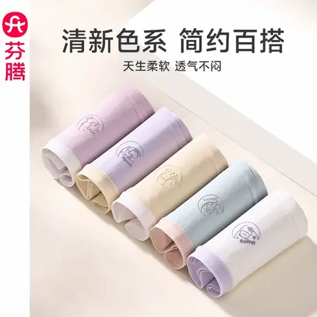 芬腾内裤女士2025新款抗菌纯棉三角裤女生中腰可爱薄款透气短裤头图片