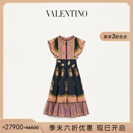 [季末优惠]华伦天奴VALENTINO女士 COTONE MIX STAMPE 连衣裙图片