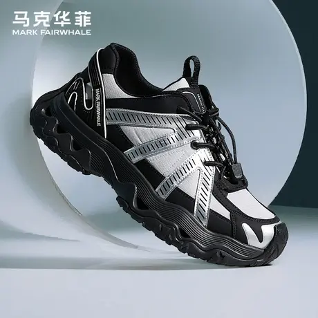 马克华菲男鞋夏季2025新款户外防滑耐磨登山鞋男士越野跑步运动鞋图片