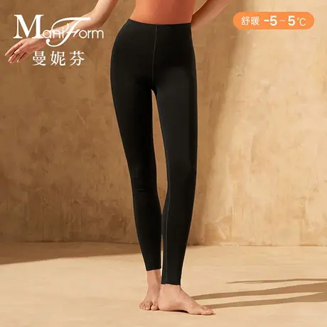 曼妮芬女士舒适抗菌保暖裤暖裤打底裤含羊毛秋裤20210570图片